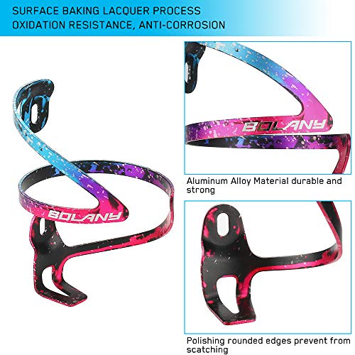 image for Ideashop Bike Water Bottle Holder, 2Pack Aluminum Alloy Lightweight Bi