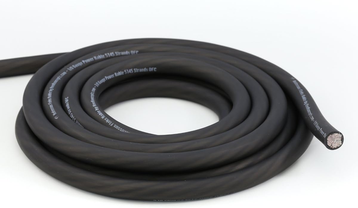 Kolossus Flex Kable 0 Gauge Power Wire Black OFC (Sold in 5 Foot increments)