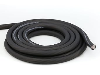 KnuKonceptz Kolossus Flex Kable OFC 8 Gauge Power Wire Copper Cable Black 25 ft 8 AWG