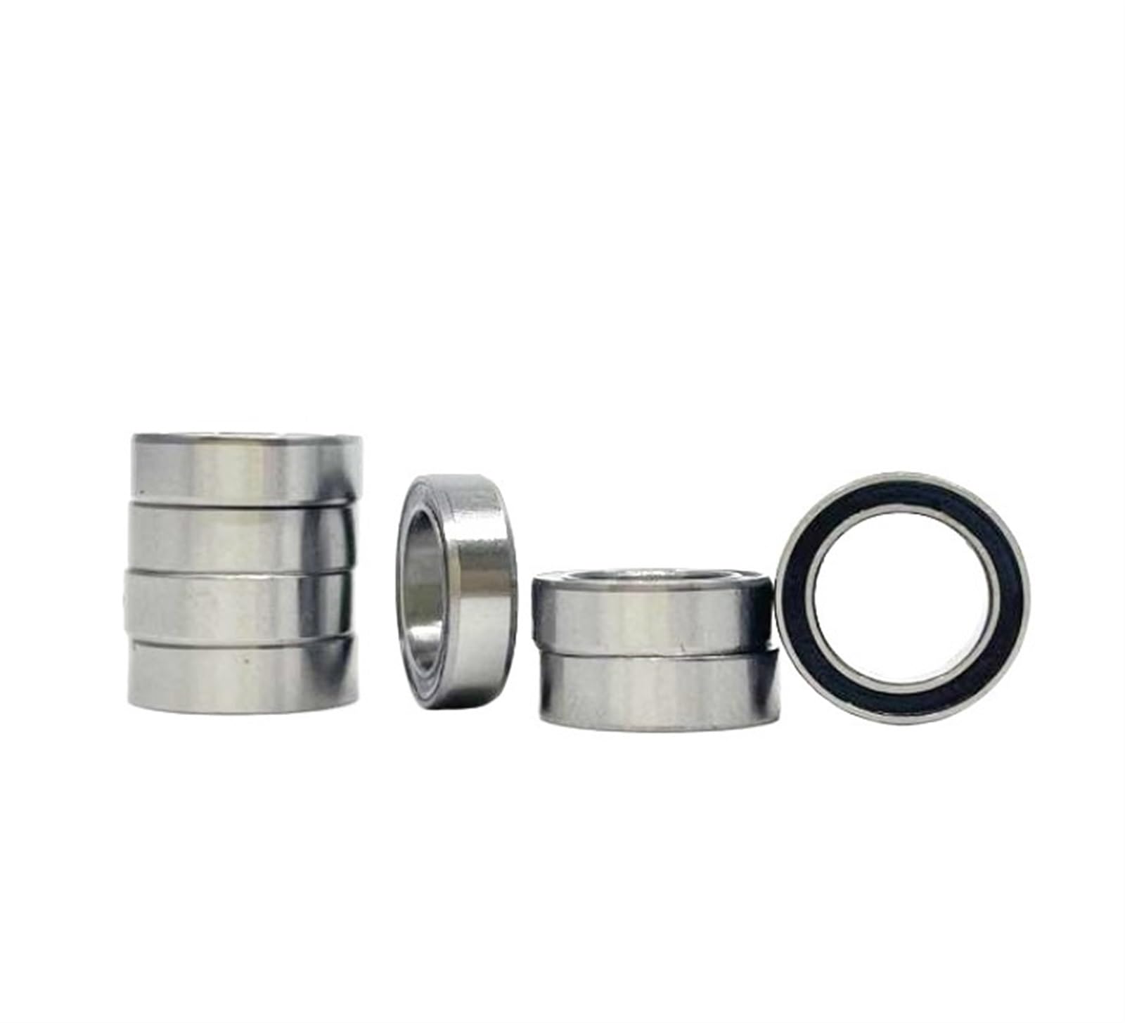 VSPPJYFG Bimetal Seal Shield Micro deep Groove Bearing 10PCS MR63-2RS 3x6x2.5mm Thin Wall Miniature Ball Bearings Black Rubber Seal Cover(MR106-2RS 6x10x3mm)