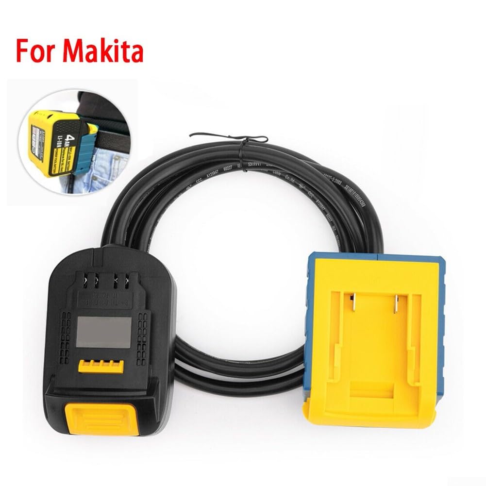SPORTARC Adattatore per Batteria elettrica, Cavo di prolunga Portatile per Batteria, Adattatore Massimo 18/20 V per componenti per Utensili elettrici (per)