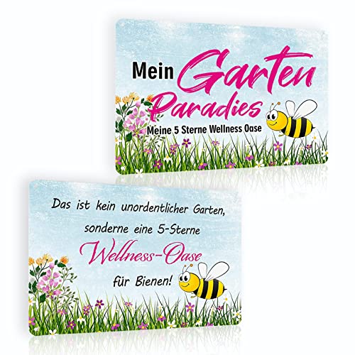 2er Set Blechschilder Garten 20x30cm - Das ist kein unordentlicher...