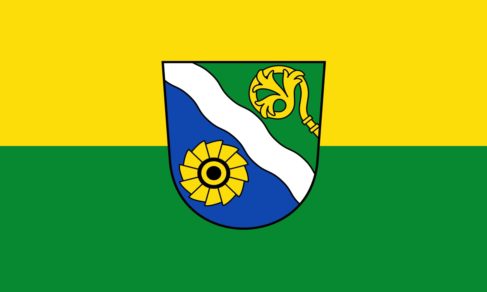 Drapeau Landkreis Waldshut pour pavoisement officiel et rassemblements franco-allemands