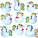 Produktbild German-Trendseller ® - 12 x Magische Einhorn Enten - Lollypop   NEU   Party Quietscheenten  Mitgebsel  Kindergeburtstag  12 Stück