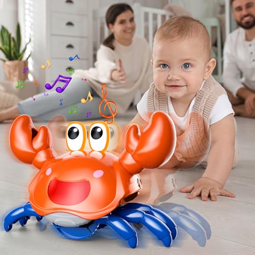 Beby Buty Crawling Crab Baby Toy, Infant Tummy Time Walking Dancing Moving Crab Toys for Babies, Toddler Birthday Gifts - Thumbnail 2