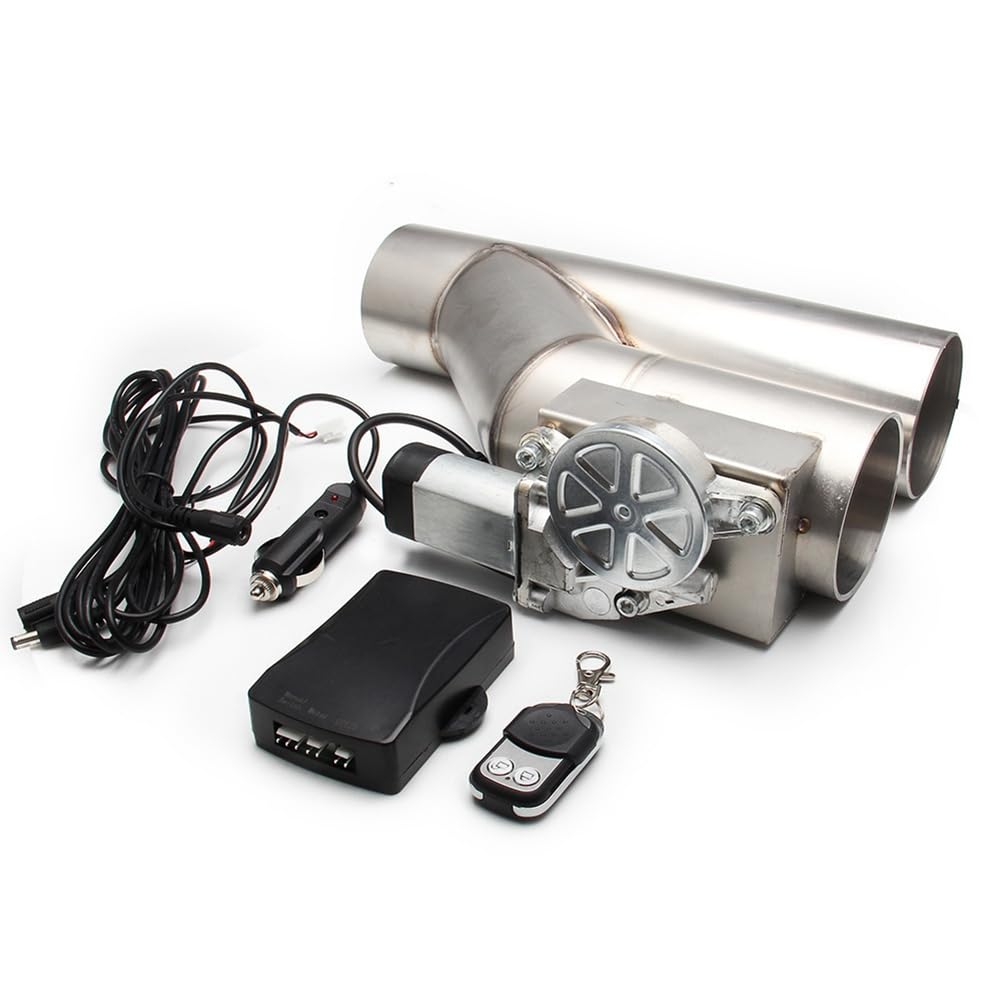 Válvula de Escape Universal Tipo y de 2,5 Pulgadas y 63 mm para Coche, con Doble Corte Eléctrico y Variable.