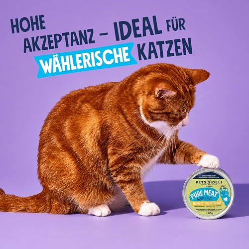 Pets Deli Pure Meat Nassfutter für Katzen mit Huhn & Katzenminze, 12x85g