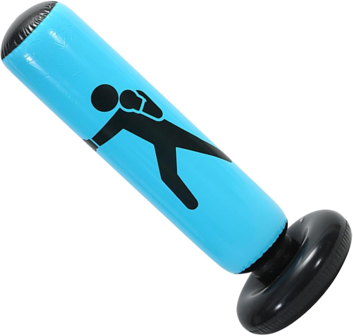 Inflatable Freestanding Punching Bag for Adults, Thickened Exercise Boxing Column with Tumbler Design, Blue Training Equipment for Kickboxing and Stress Relief