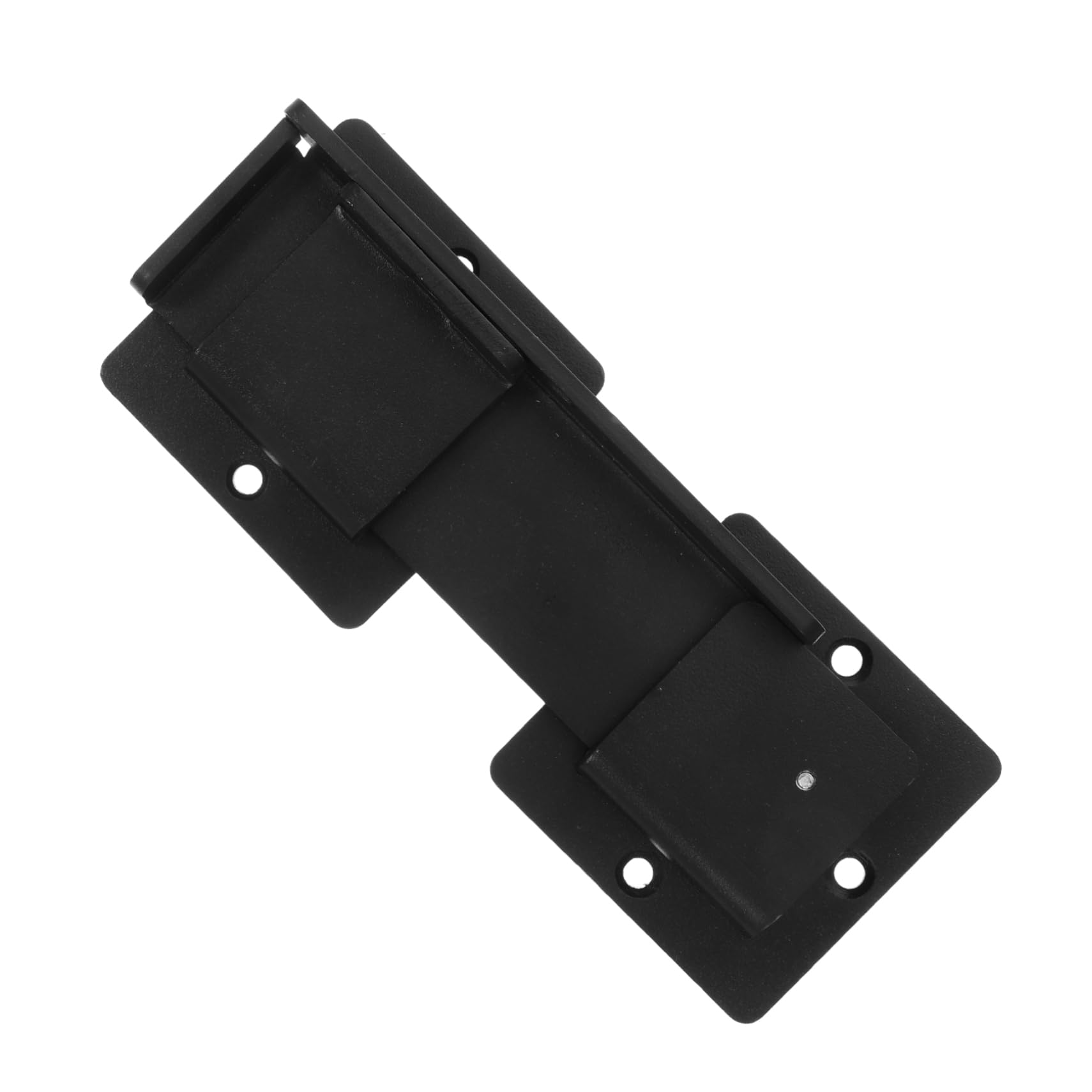 BESPORTBLE Pestillo de Puerta Abatible con Agujero para Candado Negro de Aleación de Aluminio, Ajustable para Puerta de Granero y Garaje Exterior