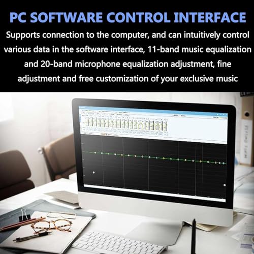 Supresor Profesional de Retroalimentación, Procesador de Audio Anti-Howling, Efecto Pre-Escenario Digital, Modo Reverberación, Control por Teléfono Móvil, para Actuaciones en Vivo, Escenario y Conferencias miniatura 6