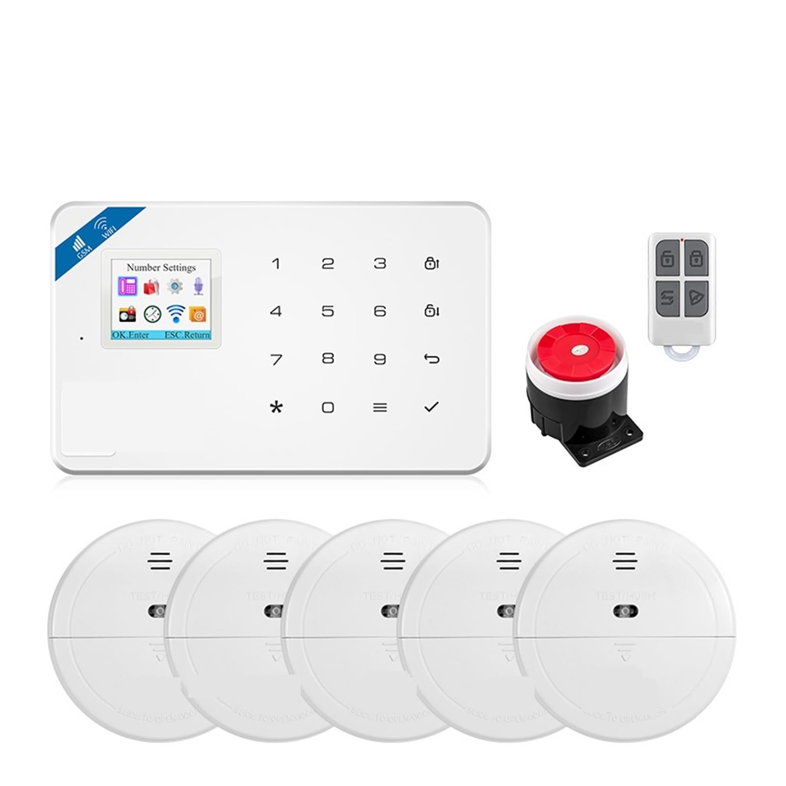 System Alarmowy, System alarmowy dla włamywacza domowego Jednostka centralna GSM Panel Inteligentna kontrola aplikacji z czujnikiem ruchu(KIT 1)