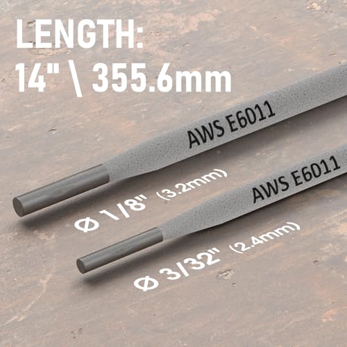 Image of YESWELDER E6011 3 /32 inch(2.5lb)+1 /8 inch(2.5lb) Welding Rod Carbon Steel Stick Electrodes, Dual Specification Welding Rods
