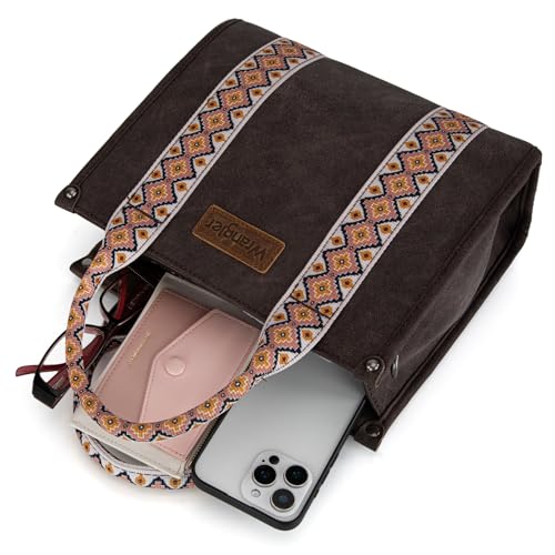 Wrangler Tote Bag for Women Western Purse with Boho Shoulder Strap Medium Satchel Top Handle Purses and Handbags4