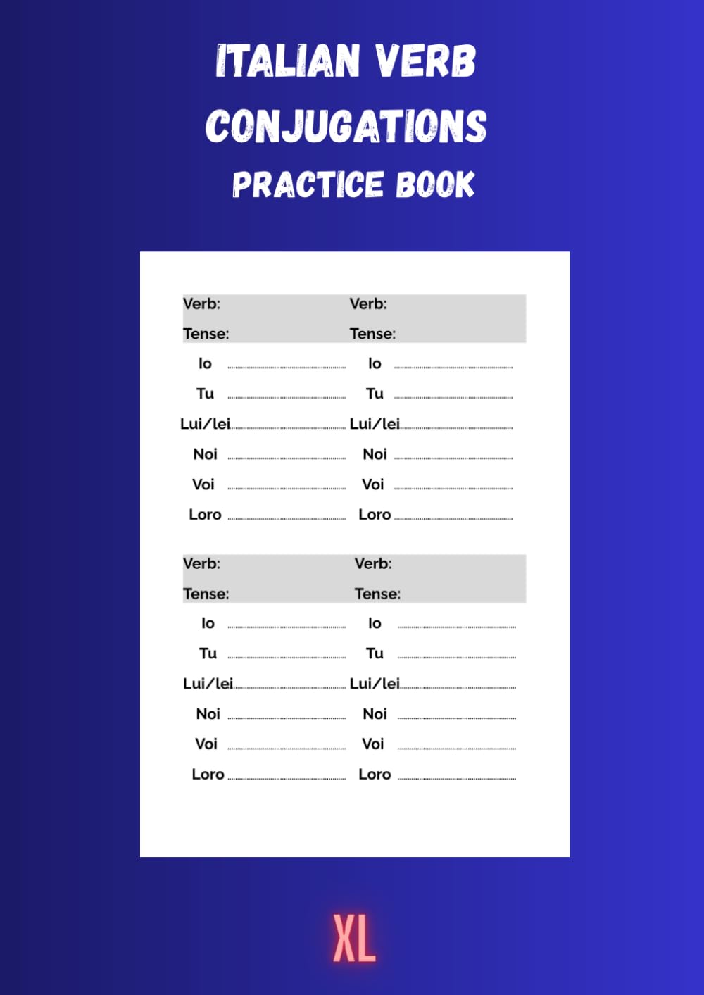 Italian verb conjugations: Practice book