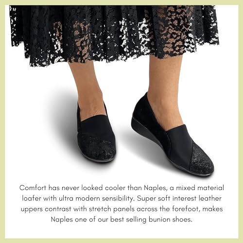 Image of Revere Naples Women's Stretch Loafers - Comfortable Bunion-Friendly Design with Arch Support and Custom Fit