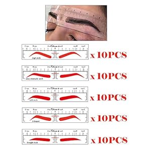 Eyebrow Stencils Eyebrow Ruler Sticker Eyebrow Shaping Stencils Microblading Supplies Disposable Adhesive Eyebrow…