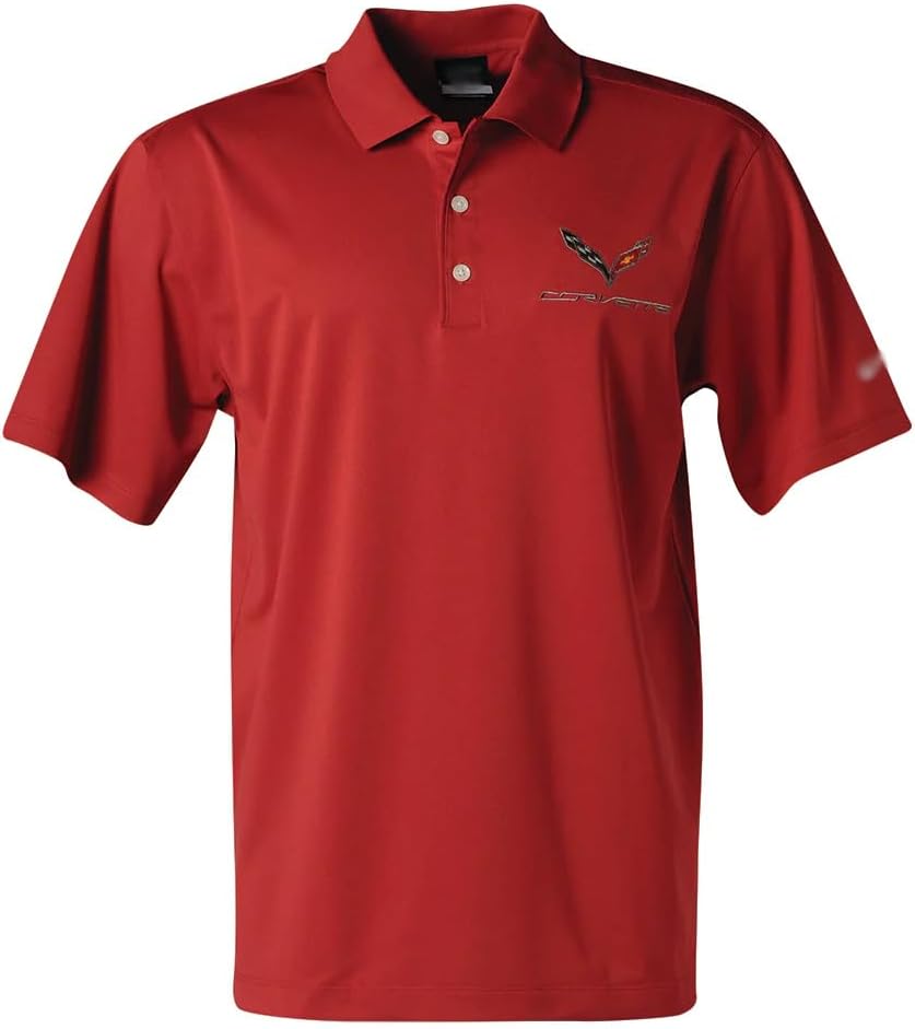 C7 Corvette Polo - Men's Performance Polo Shirt - Officially Licensed by GM