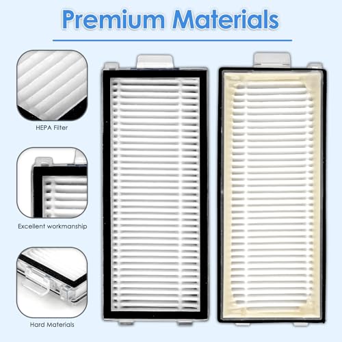 Image of (6 Pack) Qrevo Master HEPA Filters Compatible with Roborock Qrevo Master /Qrevo Slim Robot Vacuum, Canister Filters, Upright Filters, Vacuum Filter, Filters Accessories Kit, Replacement Parts