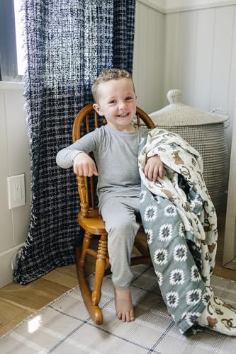 Image of Mebie Baby Muslin Quilt, Southwest Aztec and Outlaw Cowboy, 100% Muslin Cotton Baby Blankets for Girls and Boys, Muslin Baby Blanket for Newborns, 47 inchx47 inch