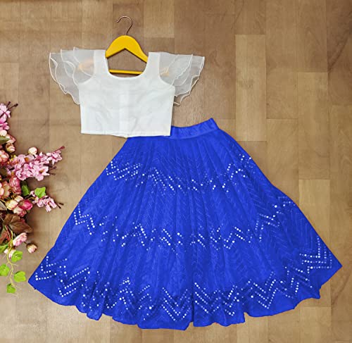 Image of Helene Girl's Mirror Work Embroidered Designer Lehenga Choli Ethnic Wear Set 3-8 Years