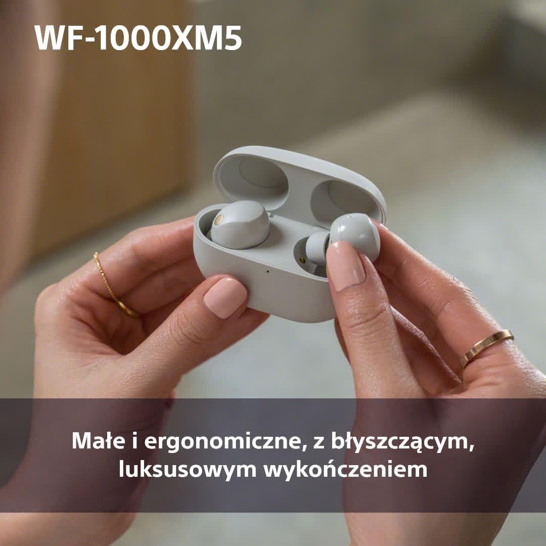 Sony WF1000XM5S.CE7 Słuchawki Douszne, Srebrny, Do 24 h