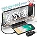 Projektionswecker Radiowecker mit USB-Anschluss Wecker Digital mit Projektion Dual-Alarm 12 / 24H LED-Anzeige 180° Projektor 4 Projektionshelligkeit für Schlafzimmer Büro