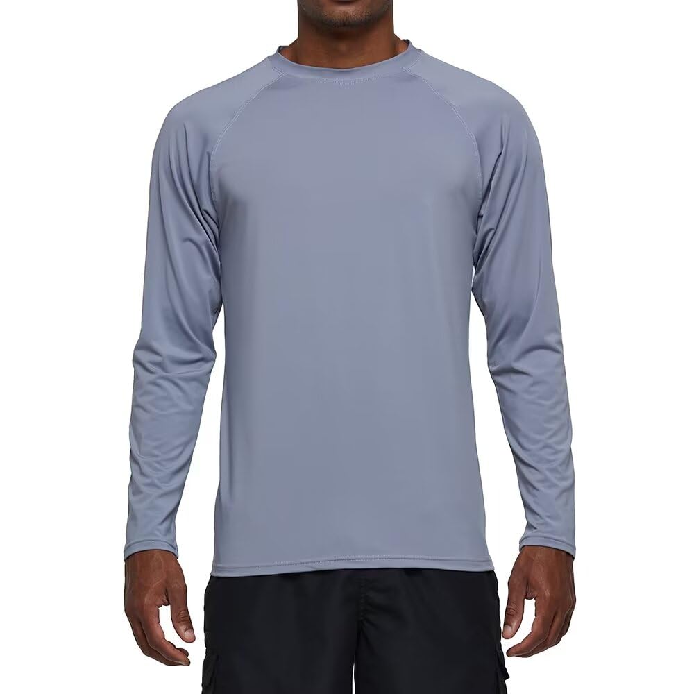 Men’s Rash Guard for Men Swimming Sun Protection Shirts UPF 50+ UV Long Sleeve Lightweight Quick Dry T-Shirts Surf Fishing