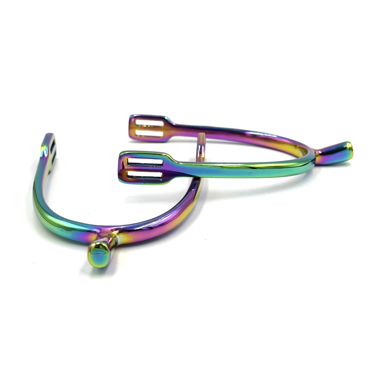 Equine Smile ES1075 Rainbow Prince of Wales Track Equestrian Spurs Riding Spurs High Quality Stainless Steel (Ladies 25mm) - Image 2