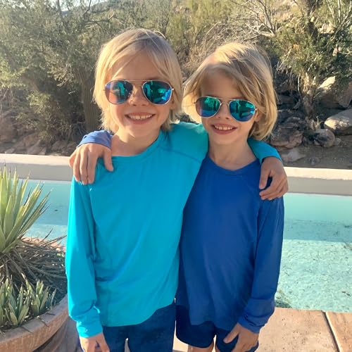 BIG ELEPHANT 3 Pack Boys Long Sleeve Rashguard – UPF 50+,Quick-Dry Athletic Shirts for Youth, Breathable Crew Neck3