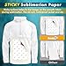 Koala Sticky Sublimation Paper 8.5x11 inch 100 Sheets 105gsm, Ideal for Slippery Fabrics, such as Ski suit, Bathing Suit, Ensures Precise Transfers and Vibrant Colors
