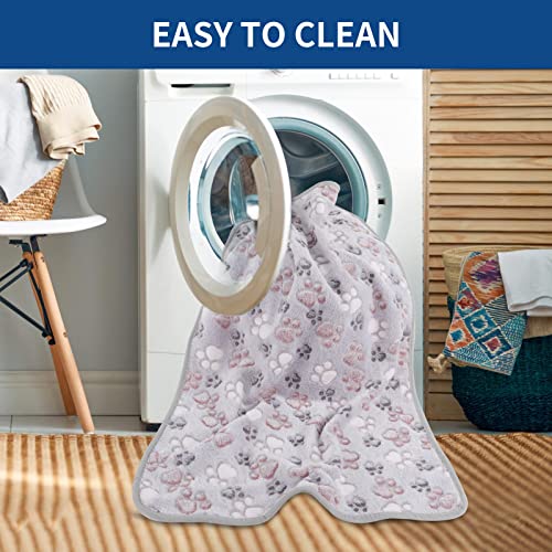 BVAGSS 6 Stück Kleine Flauschige Hundedecke, Weich mit Fleece Flanell Haustier Decken für Kleine Mittlere Hunde Katzen Warmer und bequemer Schlaf XH075 (60 x 40 cm, Mehrfarbig)