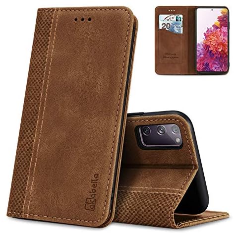 AKABEILA Case for Samsung Galaxy S20 FE 2022/S20 FE 2020/S20 Lite/S20 Fan Edition Premium Leather Flip Wallet Case with Magnetic Closure Kickstand Card Slots Folio Phone Case Cover Shockproof Cover