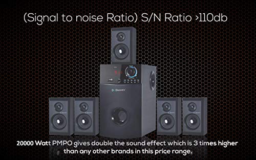 Image of DH Discovery 5.1 Channel High Performance Multimedia Home Theatre Speaker 20000W
