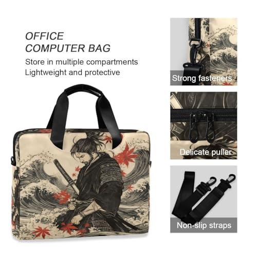 Maletín para laptop con cremallera y correa ajustable 15.6 pulgadas miniatura 6