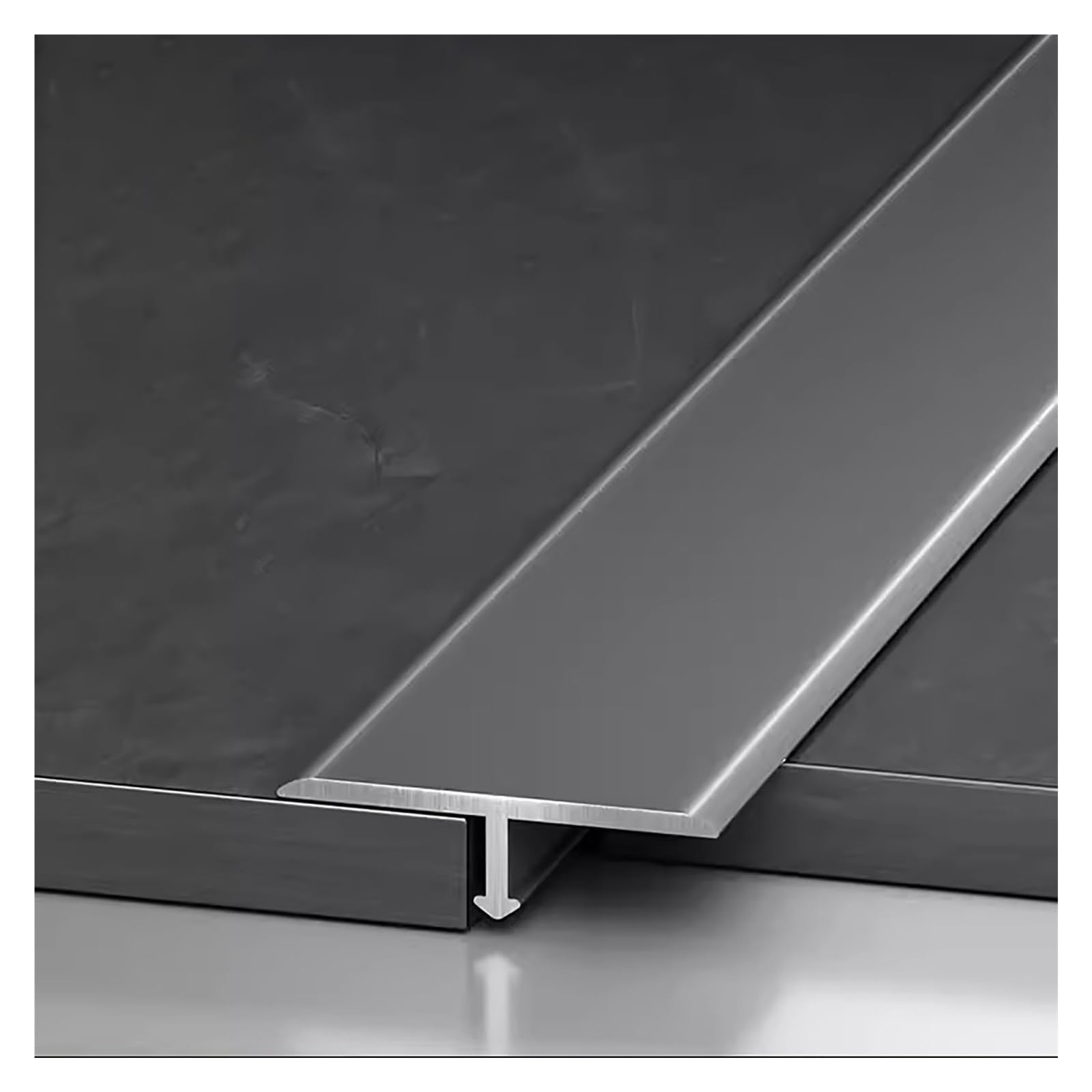 Strisce di Transizione in Metallo Piatto per Pavimenti Laminati, Modanatura a T per soglia di Porta per Pavimenti Irregolari, Rivestimento di Fessure in Piastrelle/Legno/Moquette/Laminato, s