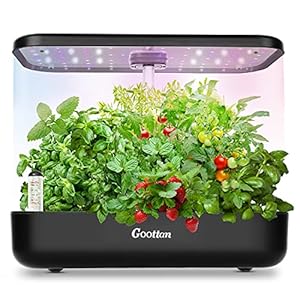 Goottan 12 Pods Hydroponics Growing System,Indoor Herb Garden Kit with 36W LED Grow Light,Automatic Timing Germination…