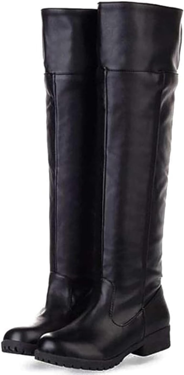 Adult Men Knight Boots Leather Warrior Cosplay Costume Pirate Shoes Knee High Footwear Halloween Costume