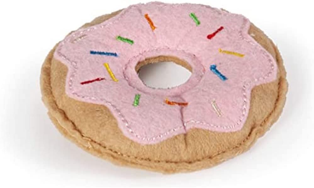 Karlie 521595 Cat Toy Texile Pink Donut 7.5 cm
