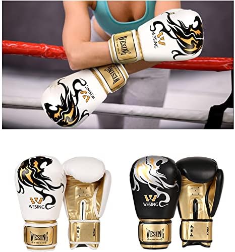 Miniatura 7 de Wesing - Guantes de boxeo de grado profesional para mujeres y hombres, guantes de entrenamiento de gel para kickboxing, guantes de entrenamiento de