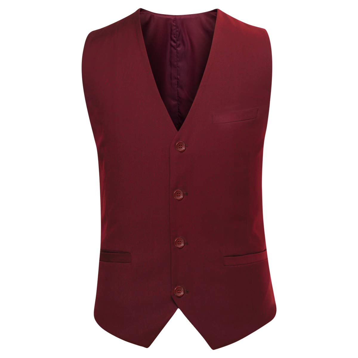 Traje de 3 piezas para hombre Allthemen, ajustado, dos botones, para la oficina
