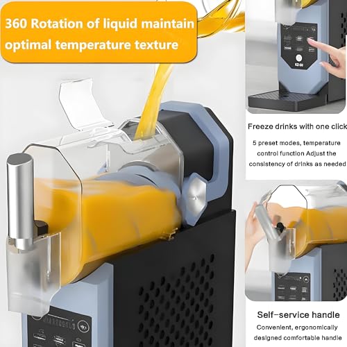 Slushie-Maschine, kommerzielle Eismaschine, kein Eis erforderlich, One-Touch-Reservierung für Slush-Smoothie-Milchshakes und gefrorene Getränke – Bild 7
