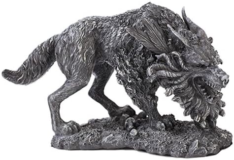 Pacific Giftware Norse Fenrir Werewolf Sculpture Fierce Mythical Wolf Figure Viking and Fantasy Themed Office Home Decor or Unique Gift 8" x 5"