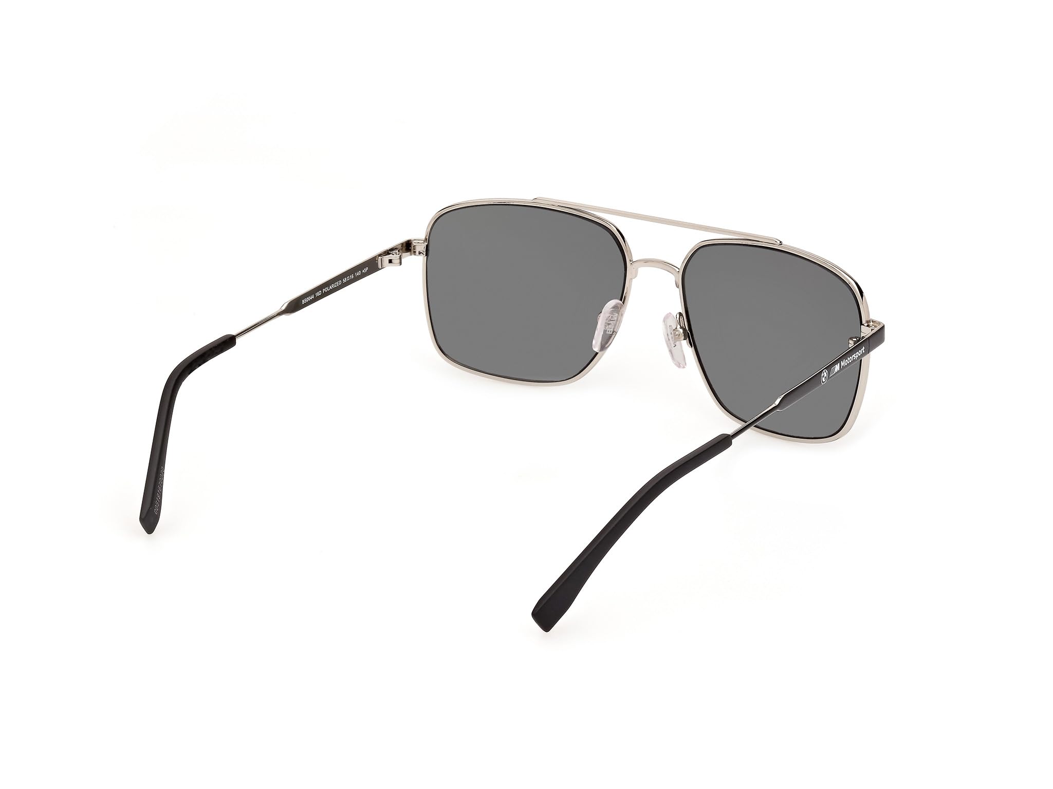 BMW M Motorsport BS0044 Sonnenbrille Herren, Sonnenbrille Casual Leicht Aus Metall, Rechteckige Linsenform, Grüne Gläser, Mattes Anthrazit