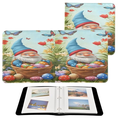 Álbum de Fotos Autoadhesivo DIY Scrapbook Álbum Primavera Gnome de Pascua Mariposa Encadernador de 3 Anillos Álbum de Fotos 40 Páginas 8x10 para Memorias miniatura 2