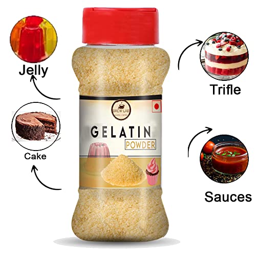 Image of Brew Lab Pure Edible Gelatin Powder Perfect for Jellies, desserts, Puddings & more - 100 Gram