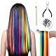 Gativs 50 Stück Bunte Feder Haarverlängerungs Set Federhaarverlängerungs-Set Bunte Haarverlängerungs Set Strähnchen Bunt Gerade Haarteil Synthetisch Haarsträhnen Haarsträhne Hair Extensions
