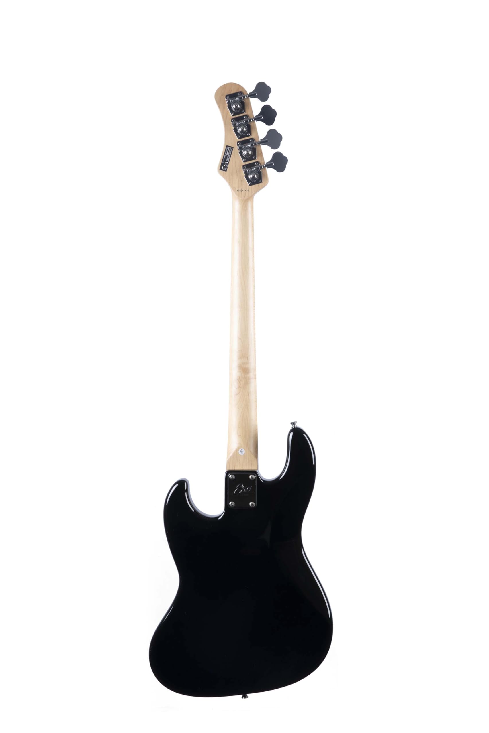 EKO GUITARS JB‑100 gitara basowa, 4 struny, korpus topoli, uchwyt klonowy, klawiatura Laurel, 2 przetworniki JB, 21 klawiszy, kolor czarny