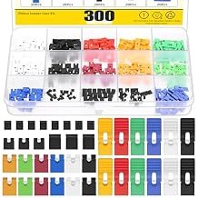 300Pcs 2.54mm/2.0mm/1.27mm 6 Colors Mixed Jumper Caps Kit, Standard Circuit Board Jumper Cap Shunts Short Circuit Connection Pin Blocks for Arduino Raspberry Pi PCB PC