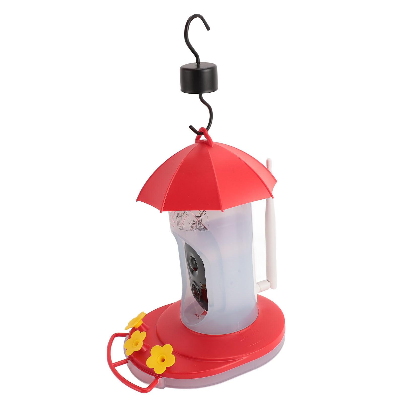 Cámara Comedero para Pájaros, 1080P 160 Grados Gran Angular WiFi Impermeable, Detección de Movimiento, Panel Solar, para Uso en Exteriores