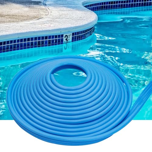FBULWSEC 60ft Roll Swimming Pool Liner Bead Lock for Above-Ground & In-Ground Swimming Pool Beaded Liners Blue